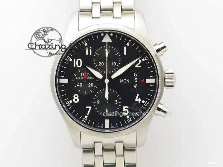 MIROTIME 0212 Mark XVIII IW327001 SS Mk Maker Best Edition Black Dial On Black Leather Strap A SunProtective 7299